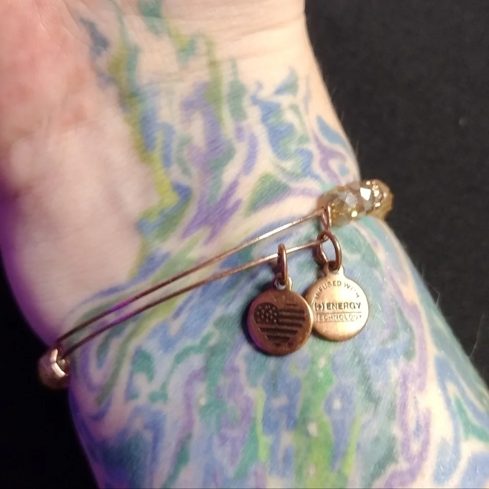 Alex And Ani Splendor Caramel Beaded Bangle Bracelet - Picture 5 of 8